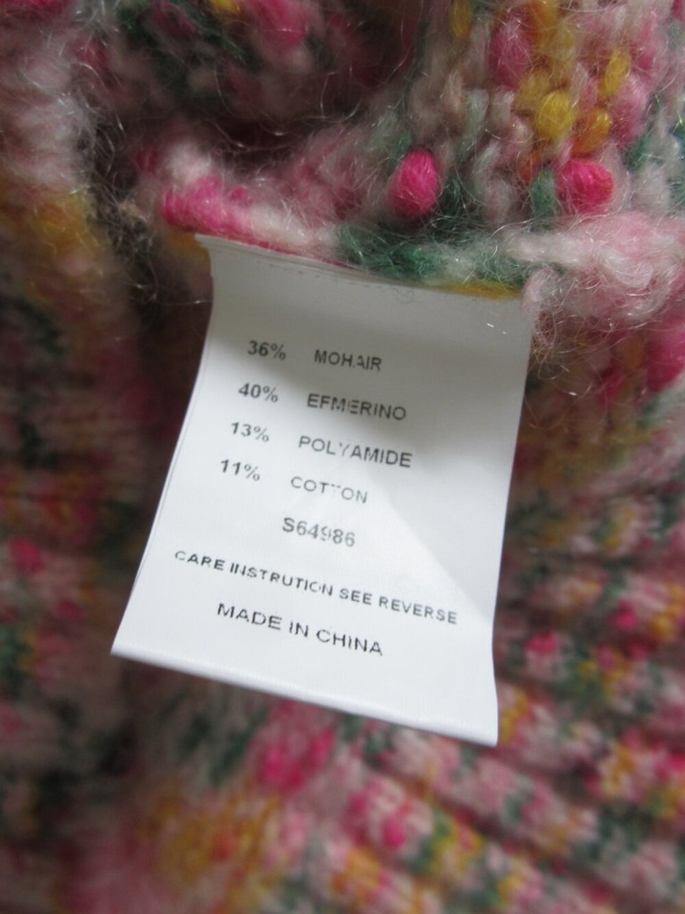 ANN MASHBURN Multicolor Mohair Merino Blend Sleeveless Sweater Women’s Small - Picture 10 of 10